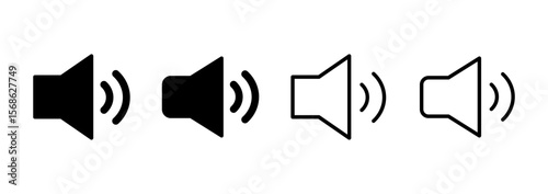 Speaker icon logo design. volume sign and symbol. loudspeaker icon. sound symbol