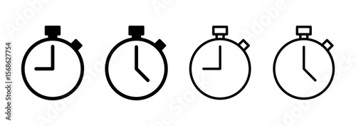 Stopwatch icon logo design. Timer sign and symbol. Countdown icon. Period of time
