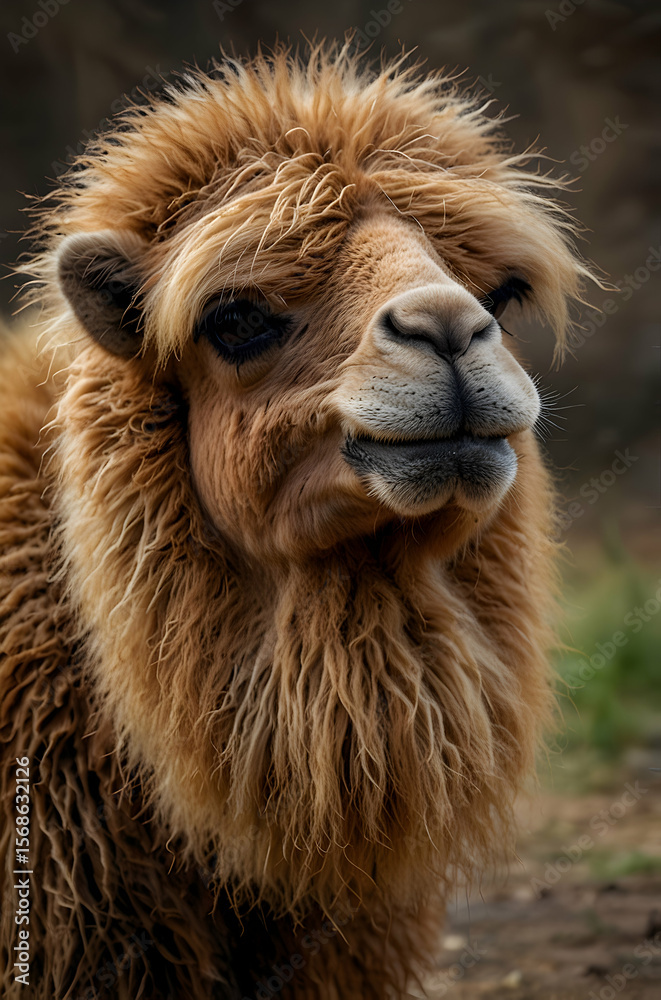 Fototapeta premium Macro View of Bactrian Camel