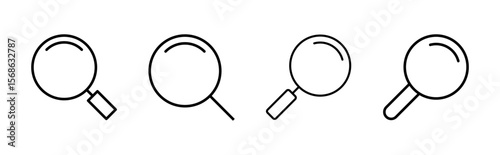 Search icon set. search magnifying glass icon