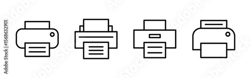 Print icon set. printer icon vector.