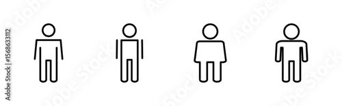 Man icon set. male icon vector. human symbol