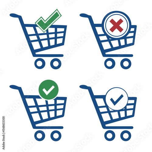 Add to cart vector icon set