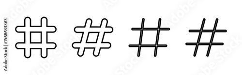 Hashtag icon set. hashtag symbol