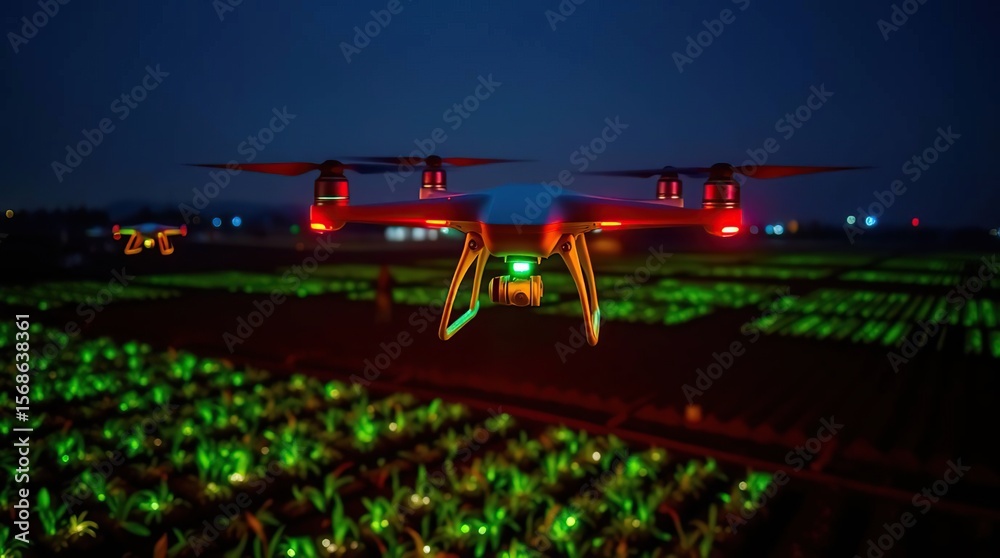 Fototapeta premium Robotic arm assembles microcircuitry