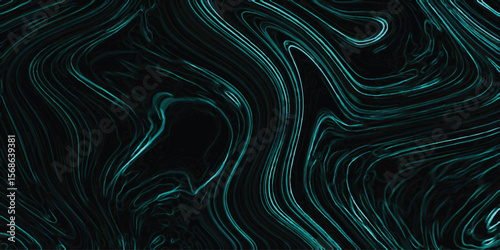 Abstract teal and black fluid swirls textured background decorative design for modern art and graphic applications