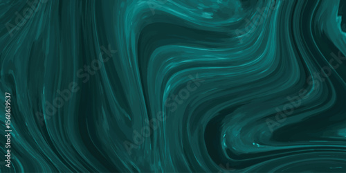 Flowing teal texture artistic design illustrating swirling liquid movement and organic paint strokes with textured brush marks