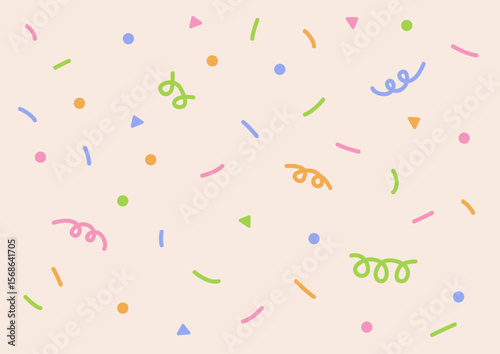 Vector illustration of colorful confetti.