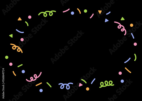 Vector illustration of colorful confetti.