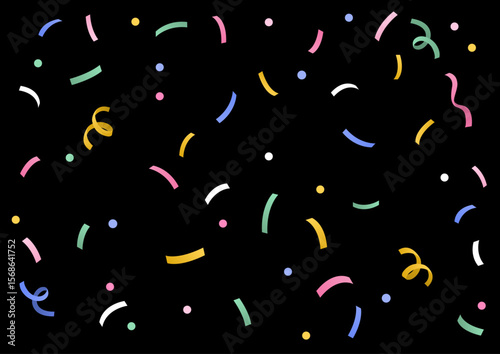 Vector illustration of colorful confetti.