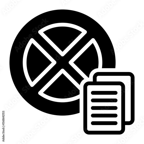 Cancel icon, glyph icon style