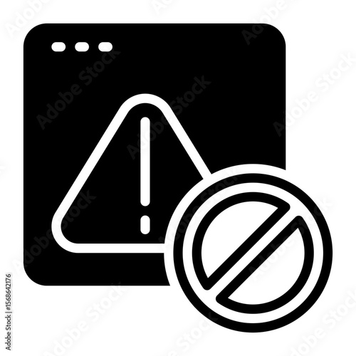 Block icon, glyph icon style