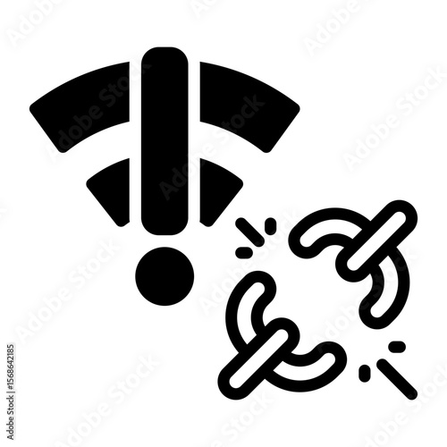disconnect icon, glyph icon style