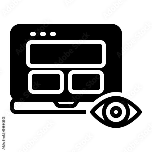 Laptop View web icon, glyph icon style