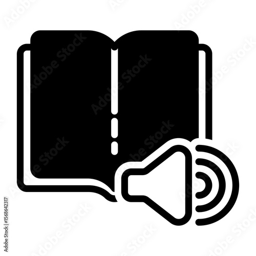 Audio Book icon, glyph icon style