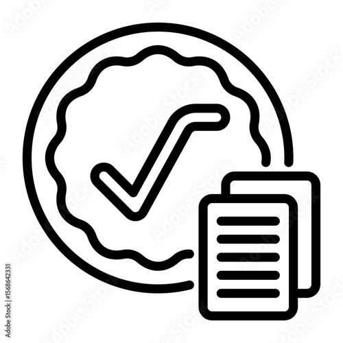 Approve icon, line icon style