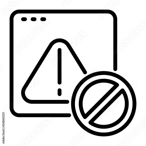 Block icon, line icon style
