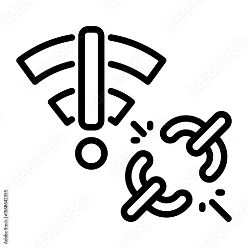disconnect icon, line icon style