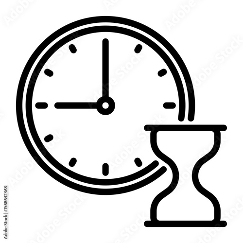 Time icon, line icon style
