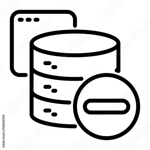 Delete icon, line icon style