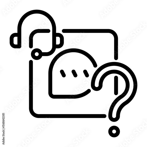 Question icon, line icon style