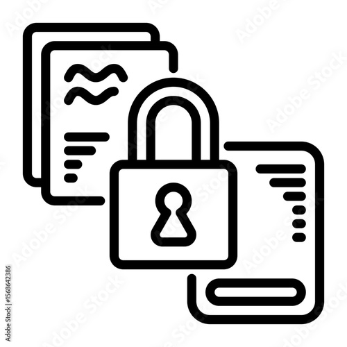 Lock icon, line icon style