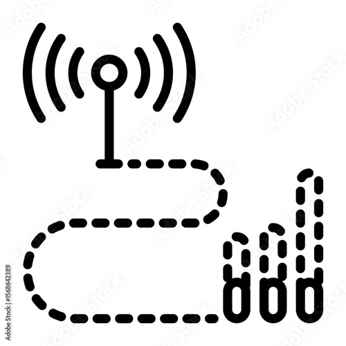 low Signal icon, line icon style