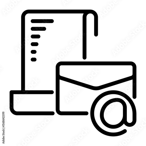 Email address icon, line icon style