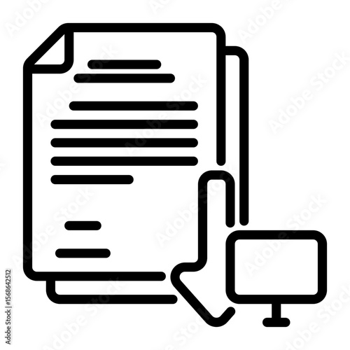 download icon, line icon style