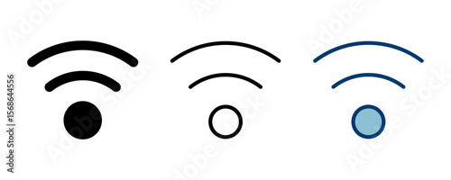 WIFI Icon vector isolated on white background. signal vector icon. Wireless and wifi icon or sign for remote internet access