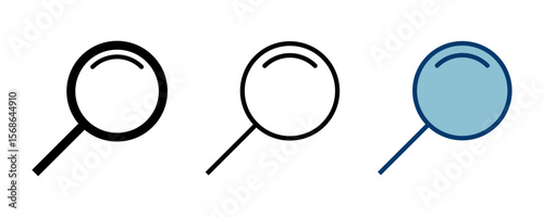 Search icon vector isolated on white background. Glass vector icon. search magnifying glass icon. Find