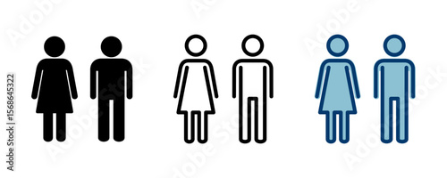 Man and woman icon vector isolated on white background. male and female symbol