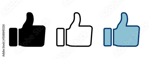 like icon vector isolated on white background. Thumbs up icon. social media icon