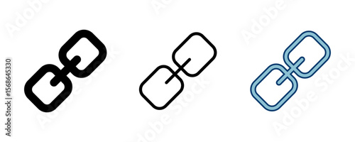 External link symbol icon vector. Link icon isolated on white background. Link vector icon. Hyperlink chain symbol