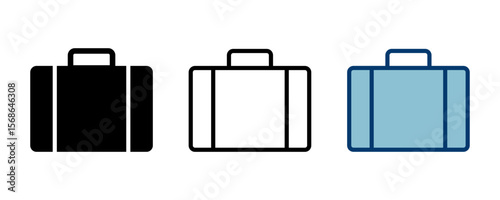 Briefcase icon vector isolated on white background. Briefcase vector icon
