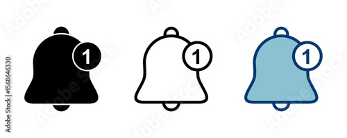Bell Icon vector isolated on white background. Notification symbol. Bell vector icon
