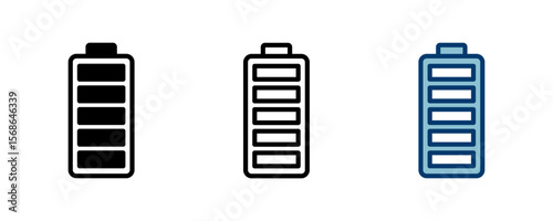 battery icon vector isolated on white background. Battery vector icon. battery charge level. battery charging icon