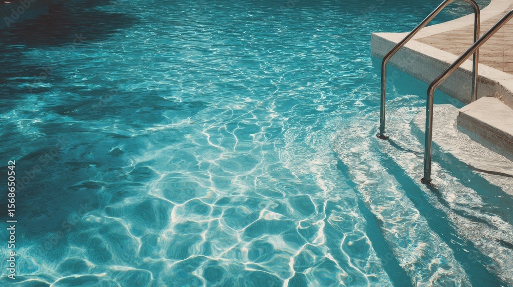 Fototapeta premium Crystal clear swimming pool. Summer concept