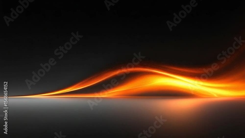 Radiant Abstract Energy Wave on Dark Surface, Striking Motion Graphic Background