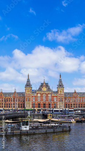 Photography Amsterdam Central Train Station, railway station servicing intercity and international destinations