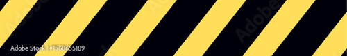 Caution Ribbon. yellow striped background. Warning tape with yellow and black diagonal stripes. Warn stop seamless line. Yellow and black caution tape border. Long danger ribbon.