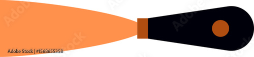 Vector illustration of a Putty knife. Distinctive putty knife icon representation for various uses. Construction putty knife – vector icon. Scraper, putty knife on white isolated background.