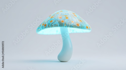 Tech Mushroom: AI, Futuristic Design