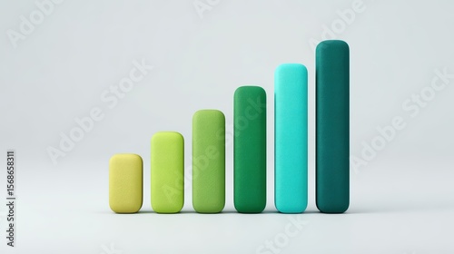 Upward Trend: Business Growth Bar Chart Success