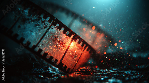 grunge film strip, Old_film_overlay_with_visible_scratches_dust