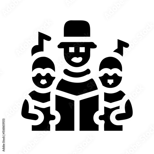 Christmas carolers icon