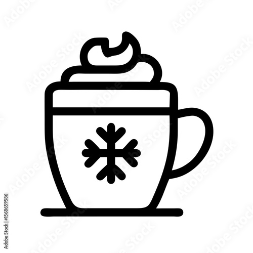Christmas hot cocoa icon