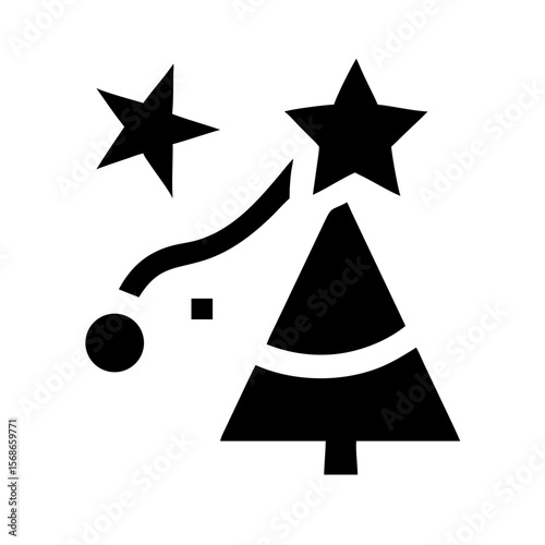 Christmas tinsel icon