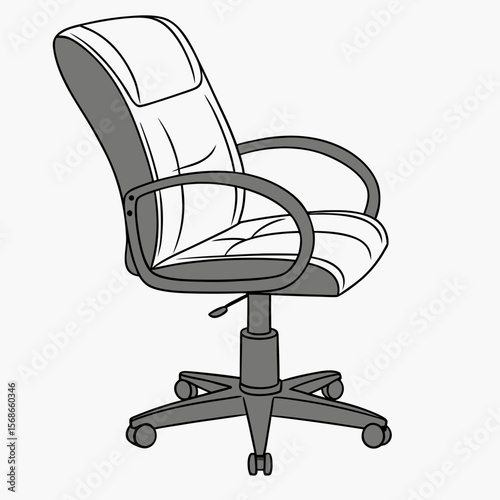 Executive office chair with padded seat and backrest executive chair desk chair