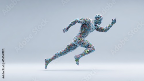 Abstract Runner. Motivation. Progress. Speed. - background technology